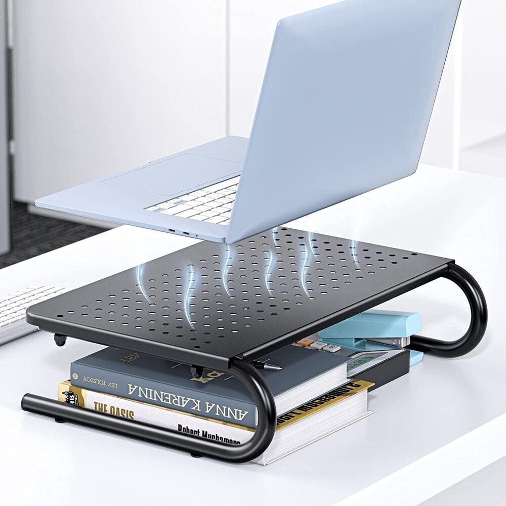 Monitor Riser for Desk, Desk Organizer,Laptop Shelf w/Vented for Screen, Compute - Picture 4 of 8